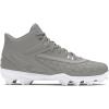imageUnder Armour Mens Leadoff Mid 30 Baseball Cleat Sneaker100 Baseball GrayBaseball GrayWhite