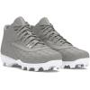 imageUnder Armour Mens Leadoff Mid 30 Baseball Cleat Sneaker100 Baseball GrayBaseball GrayWhite