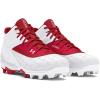 imageUnder Armour Mens Leadoff Mid 30 Baseball Cleat Sneaker600 RedWhiteRed