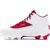 imageUnder Armour Boys Leadoff Mid RM JR 30 Baseball Cleats600 RedWhiteRed