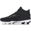 imageUnder Armour Mens Leadoff Mid 30 Baseball Cleat Sneaker001 BlackBlackWhite