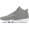 imageUnder Armour Mens Leadoff Mid 30 Baseball Cleat Sneaker100 Baseball GrayBaseball GrayWhite