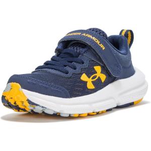 imageUnder Armour Boys Pre School Assert 10 Alternate Closure Sneaker410 Midnight NavyMod GrayCampus Gold