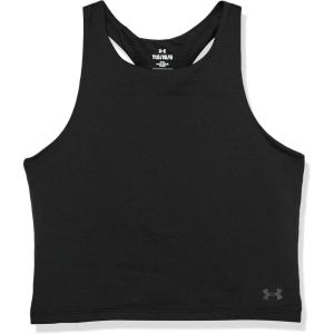 imageUnder Armour Girls Motion Crop Tank Top001 Black   Jet Gray