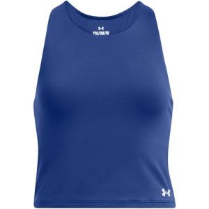 imageUnder Armour Girls Motion Crop Tank Top432 Tech Blue   White