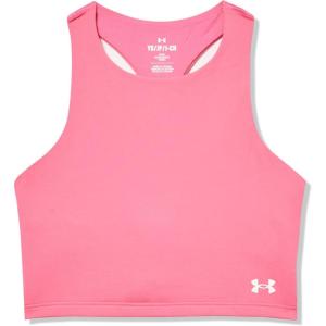imageUnder Armour Girls Motion Crop Tank Top672 Super Pink   White