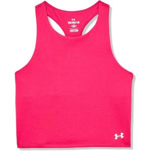imageUnder Armour Girls Motion Crop Tank Top681 Shaded Fuchsia   White