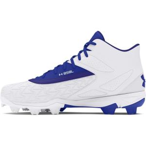 imageUnder Armour Mens Leadoff Mid 30 Baseball Cleat Sneaker400 RoyalWhiteRoyal