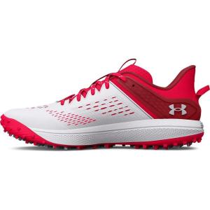 imageUnder Armour Mens Yard Low Turf Baseball ShoeBaseball Shoe601 RedWhiteWhite