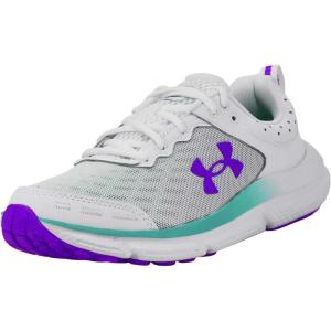 imageUnder Armour Womens Charged Assert 10 Shoes116 WhiteComet GreenVirtual Violet