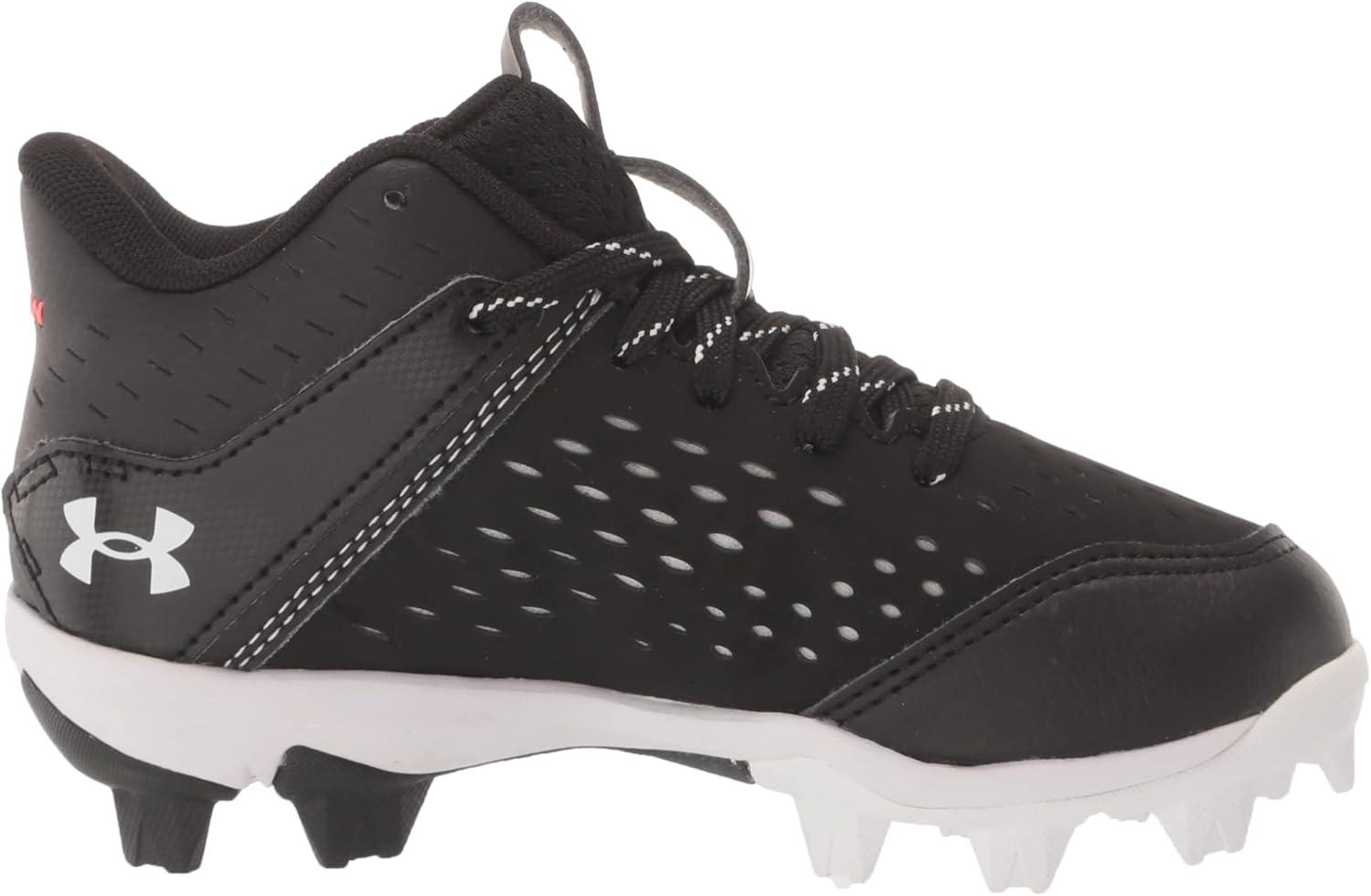 imageUnder Armour BabyBoys Leadoff Mid Junior Rubber Molded Baseball Cleat ShoeBlack