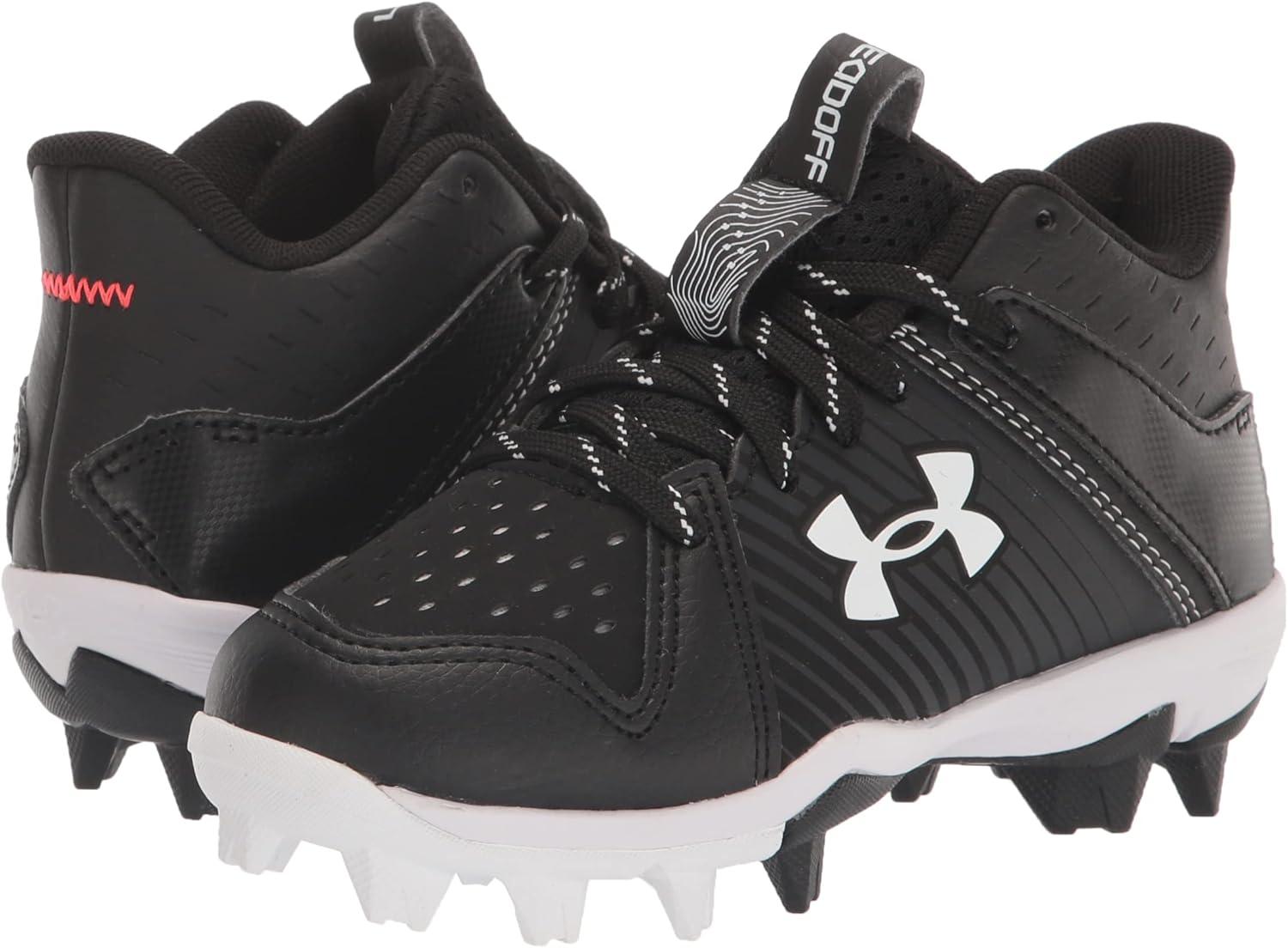 imageUnder Armour BabyBoys Leadoff Mid Junior Rubber Molded Baseball Cleat ShoeBlack