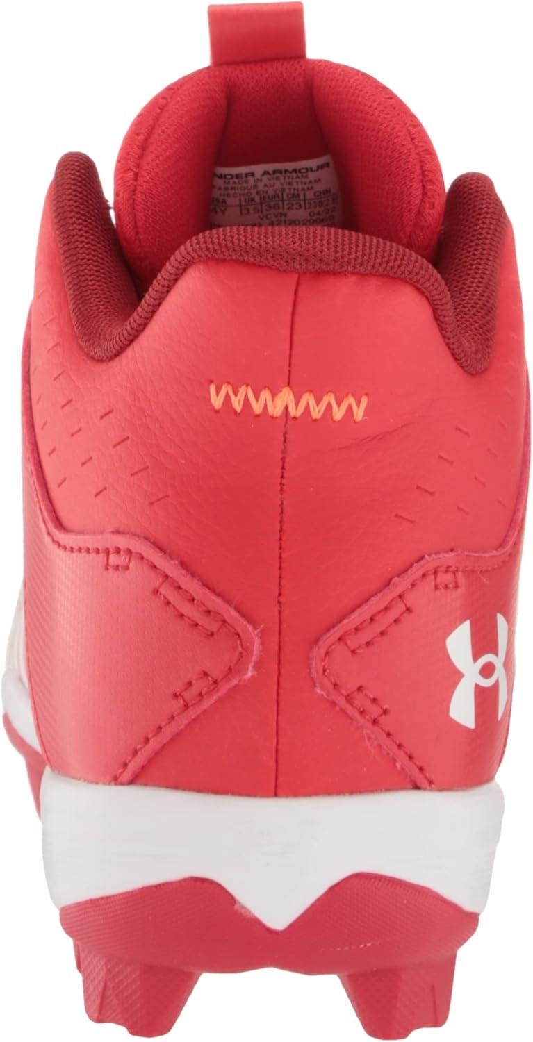 imageUnder Armour BabyBoys Leadoff Mid Junior Rubber Molded Baseball Cleat ShoeRed