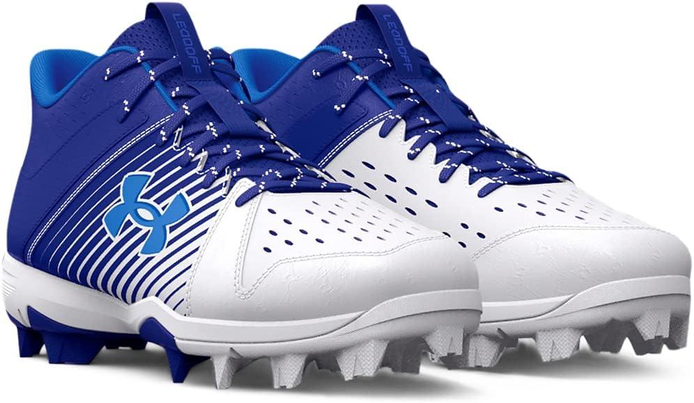 imageUnder Armour BabyBoys Leadoff Mid Junior Rubber Molded Baseball Cleat ShoeRoyal