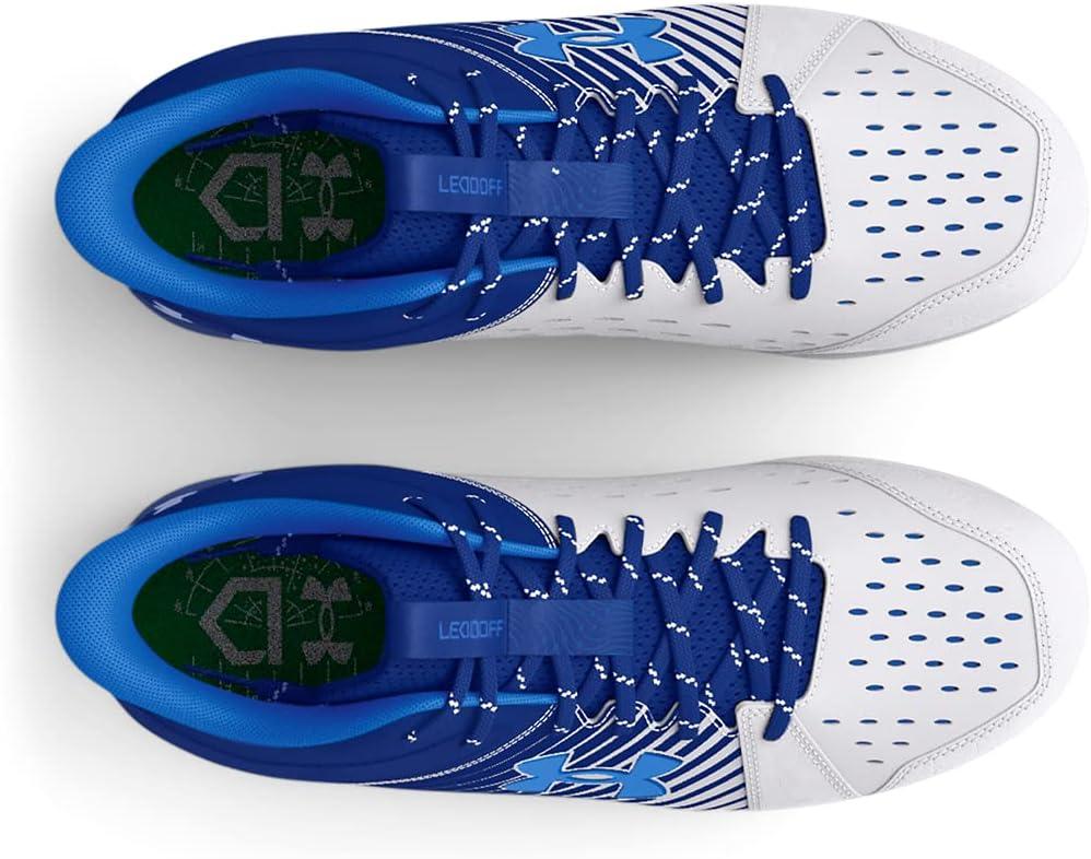 imageUnder Armour BabyBoys Leadoff Mid Junior Rubber Molded Baseball Cleat ShoeRoyal