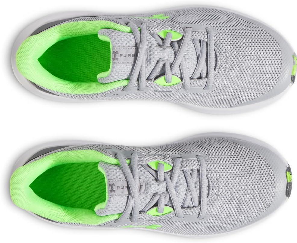 imageUnder Armour Boys Grade School Pursuit 4 Sneaker011 Mod GrayCastlerockHyper Green