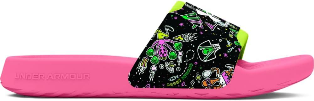 imageUnder Armour Girls Ignite Select Slide Sandal600 Fluo PinkBlackWhite