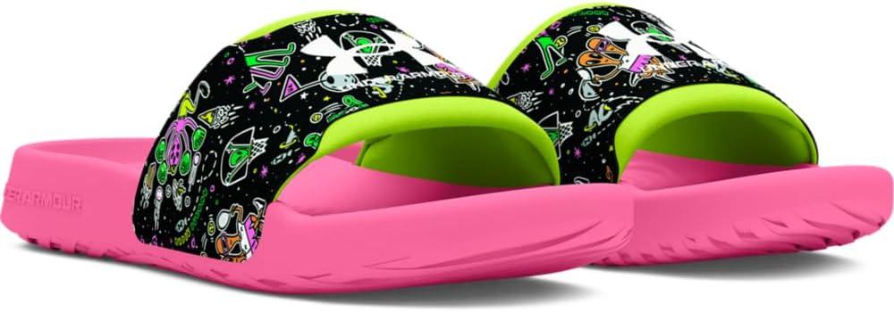 imageUnder Armour Girls Ignite Select Slide Sandal600 Fluo PinkBlackWhite