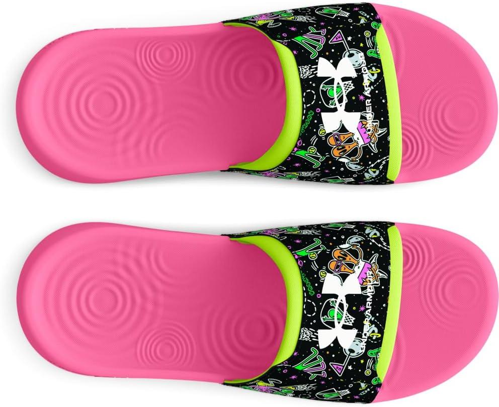 imageUnder Armour Girls Ignite Select Slide Sandal600 Fluo PinkBlackWhite