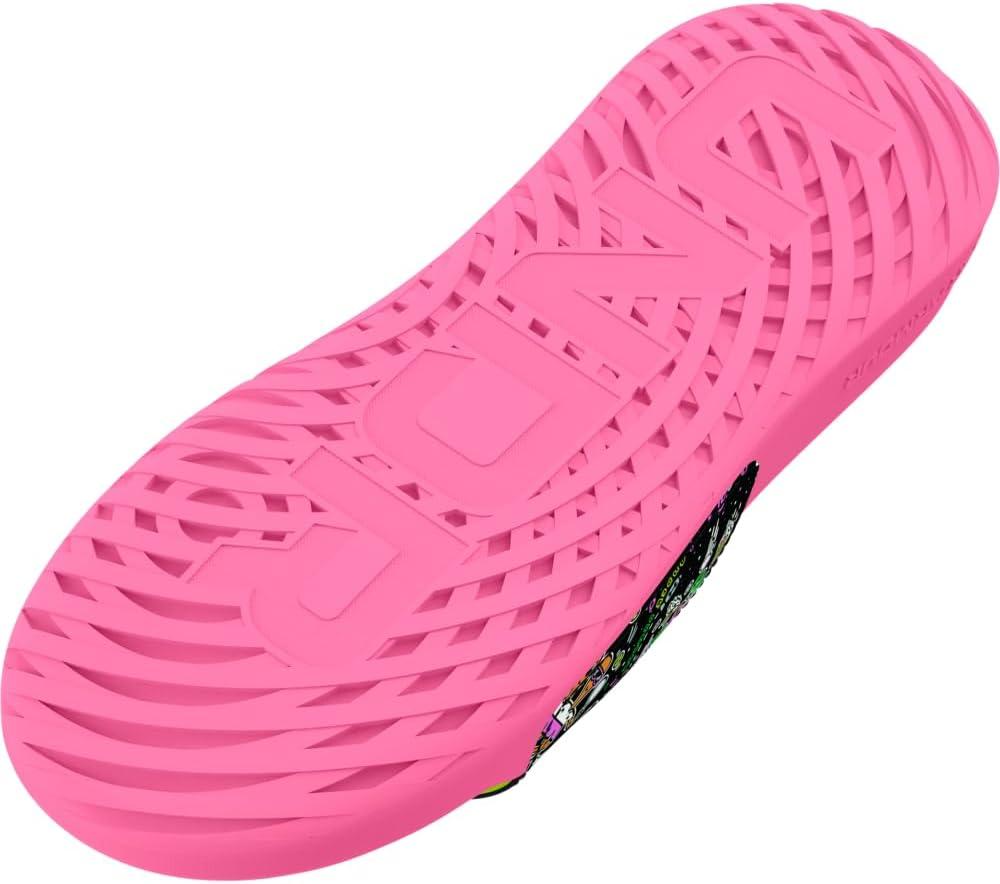 imageUnder Armour Girls Ignite Select Slide Sandal600 Fluo PinkBlackWhite