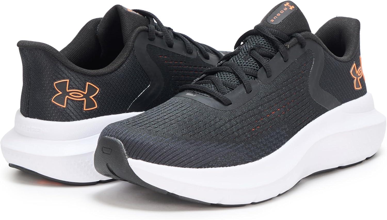 imageUnder Armour Mens Charged Rogue 5 Sneaker003 BlackBlackBlaze Orange