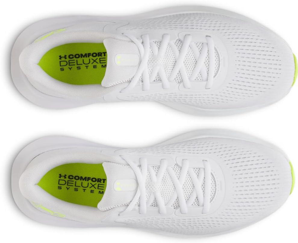 imageUnder Armour Mens Charged Rogue 5 Sneaker103 WhiteDistant GrayHigh Vis Yellow