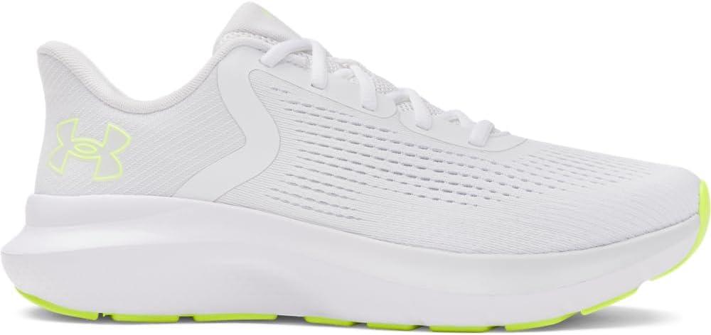 imageUnder Armour Mens Charged Rogue 5 Sneaker103 WhiteDistant GrayHigh Vis Yellow