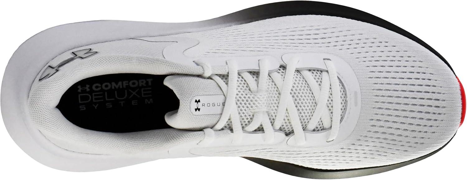 imageUnder Armour Mens Charged Rogue 5 SneakerWhiteRacer RedBlack