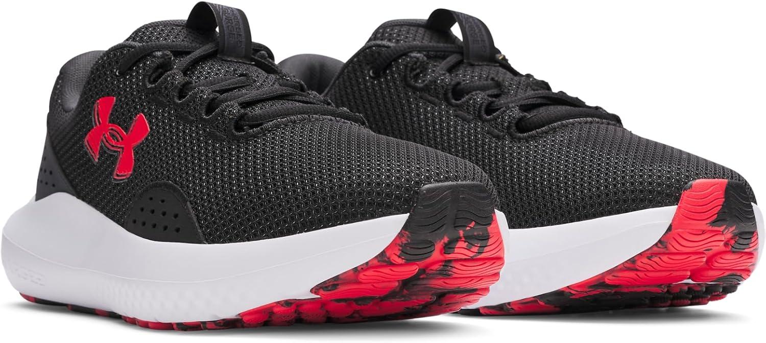 imageUnder Armour Mens Charged Surge 4 Sneaker005 BlackAnthraciteRacer Red