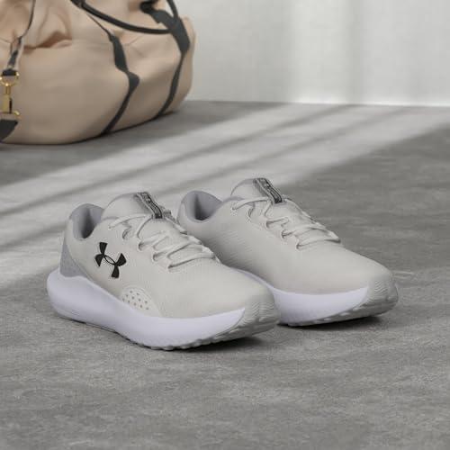 imageUnder Armour Mens Charged Surge 4 Sneaker100 WhiteHalo GrayBlack