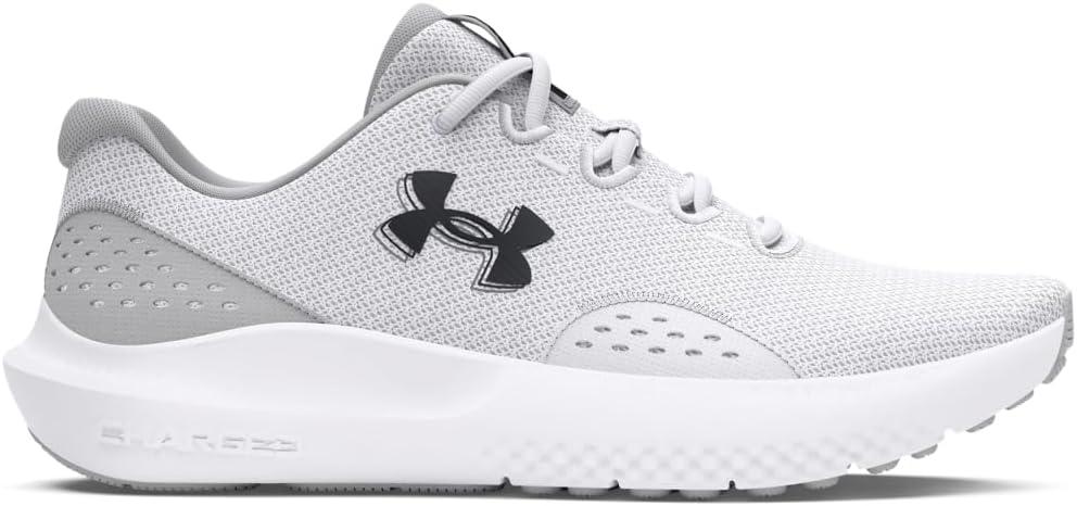 imageUnder Armour Mens Charged Surge 4 Sneaker100 WhiteHalo GrayBlack