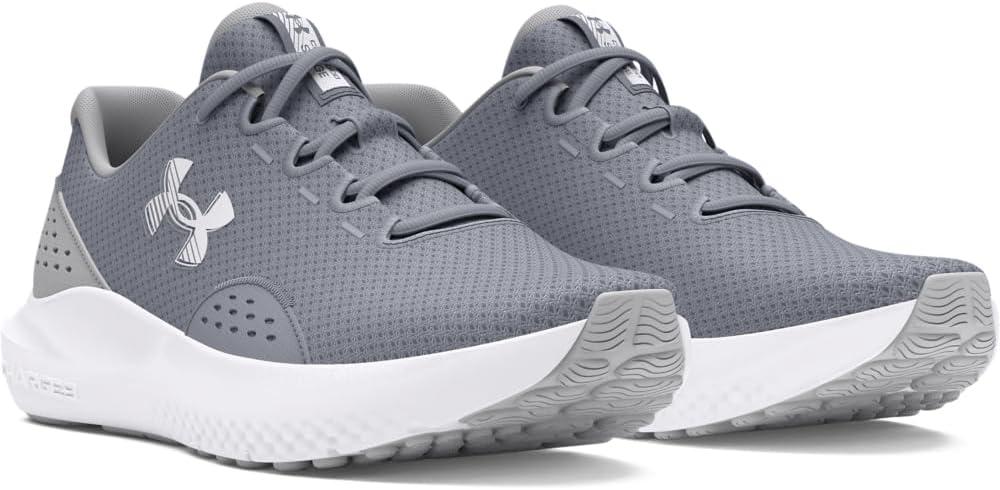 imageUnder Armour Mens Charged Surge 4 Sneaker101 SteelMod GrayWhite