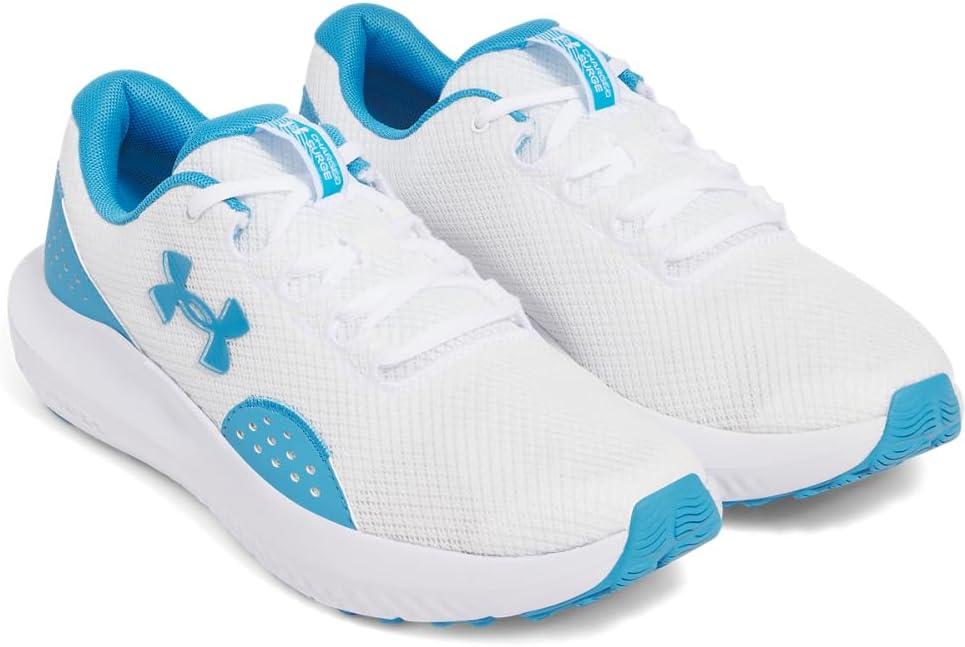 imageUnder Armour Mens Charged Surge 4 Sneaker110 WhiteEther BlueEther Blue