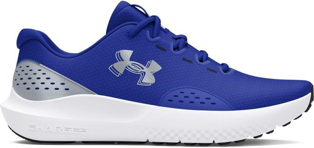 imageUnder Armour Mens Charged Surge 4 Sneaker400 Team RoyalWhiteMetallic Silver