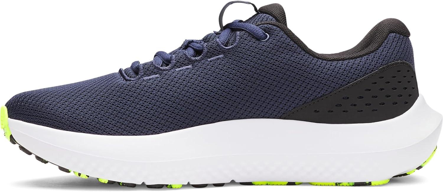 imageUnder Armour Mens Charged Surge 4 Sneaker404 Washed NavyBlackHigh Vis Yellow