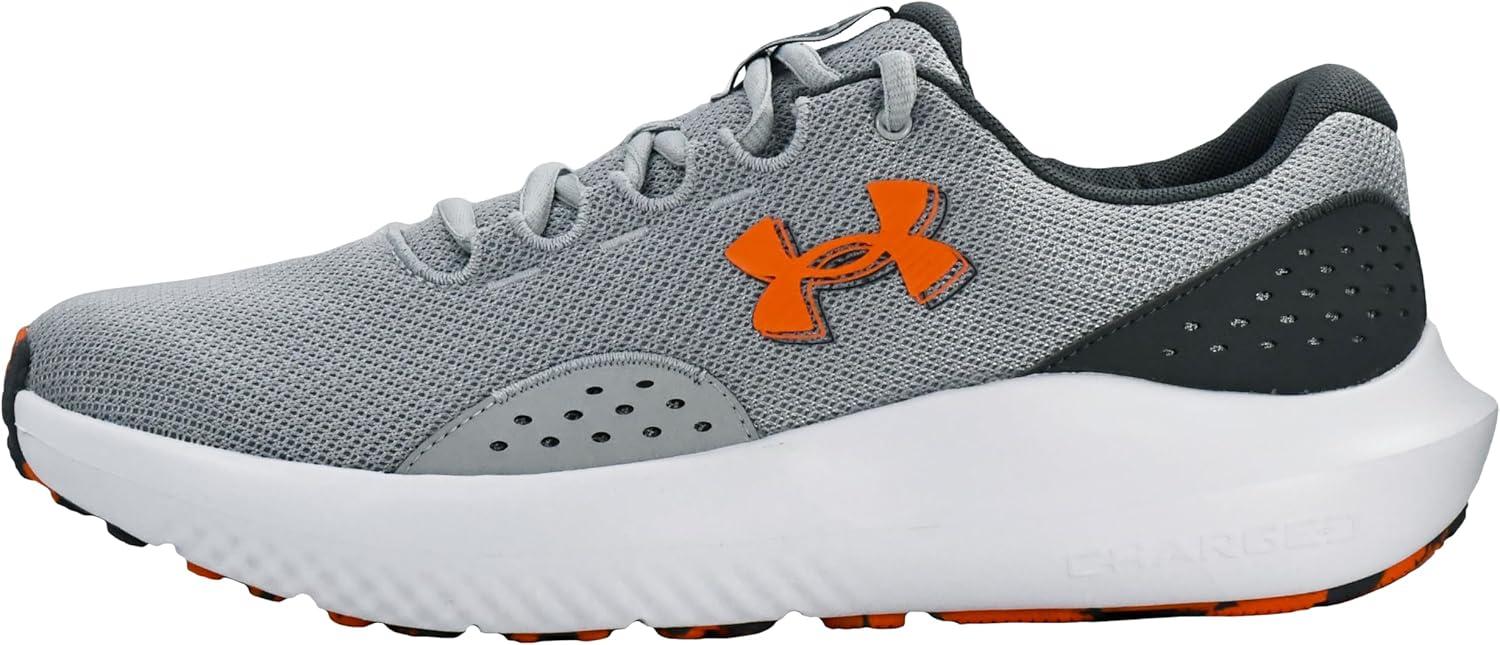 imageUnder Armour Mens Charged Surge 4 SneakerMod GrayCastlerockTeam Orange