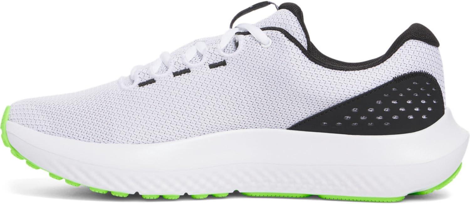 imageUnder Armour Mens Charged Surge 4 SneakerWhiteHyper GreenBlack
