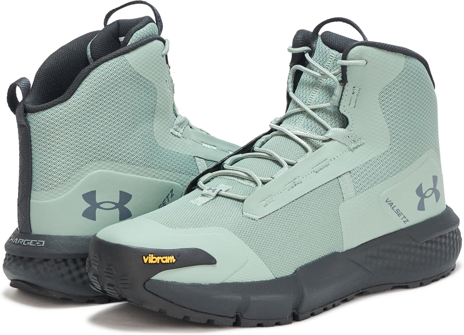 imageUnder Armour Mens Charged Valsetz Mid Military and Tactical Boot349 Silica GreenAnthraciteBlack Gray