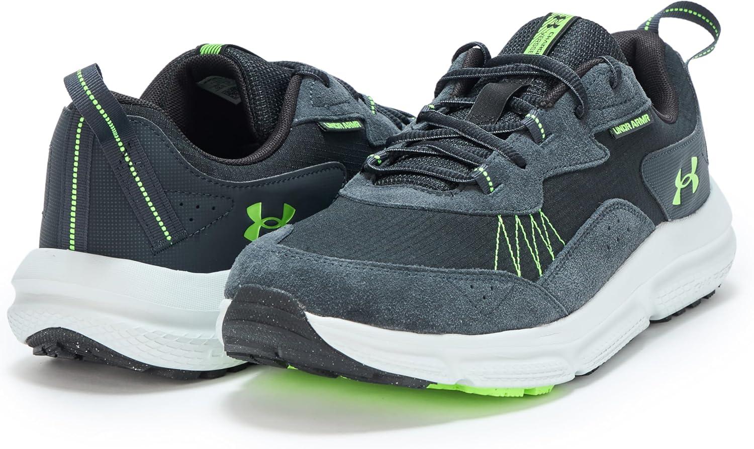 imageUnder Armour Mens Charged Verssert 2 Sneaker004 BlackAnthraciteHyper Green
