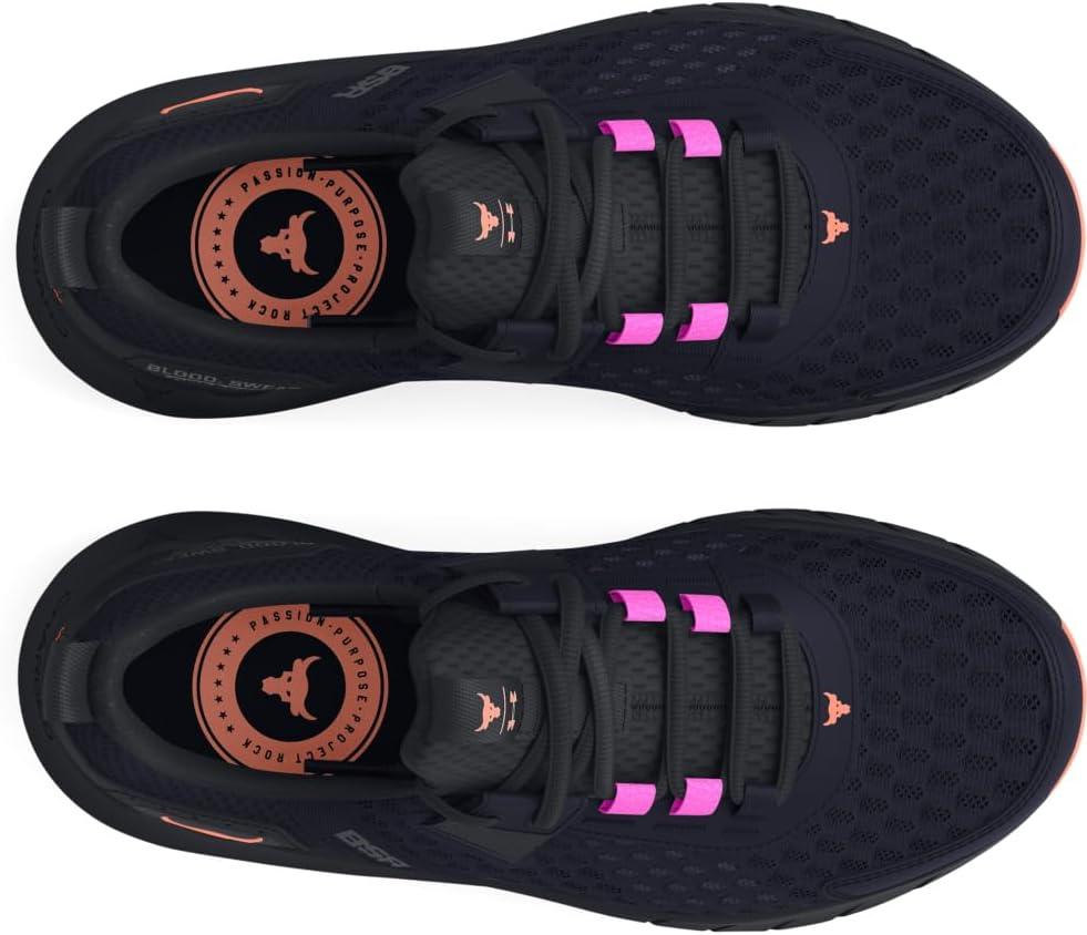 imageUnder Armour UnisexChild Grade School Project Rock Blood Sweat Respect Sneaker400 Midnight NavyBlackFlare Orange