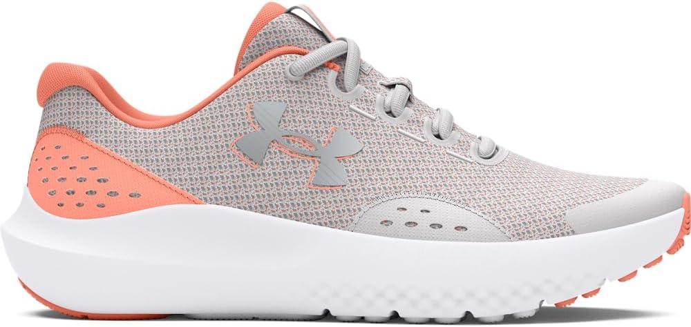 imageUnder Armour UnisexChild Grade School Surge 4102 Distant GrayFlare OrangeMetallic Silver
