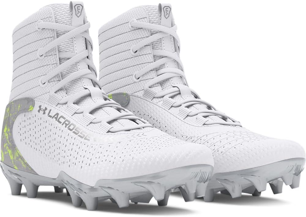 imageUnder Armour UnisexChild Highlight Lax Mc Jr Lacrosse Cleat Sneaker100 WhiteWhiteBlack
