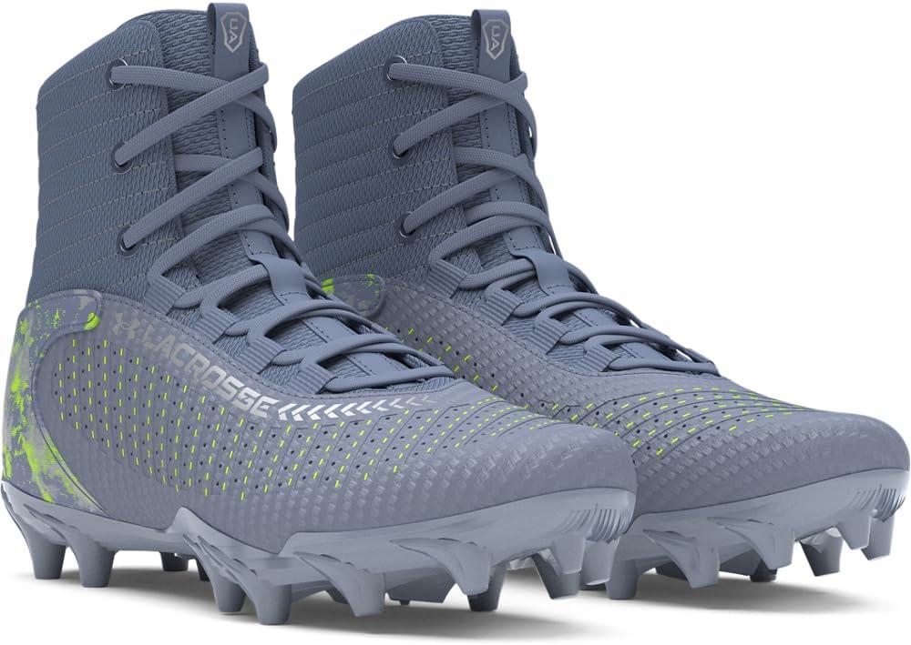 imageUnder Armour UnisexChild Highlight Lax Mc Jr Lacrosse Cleat Sneaker400 Blue SteelBlue SteelBlack
