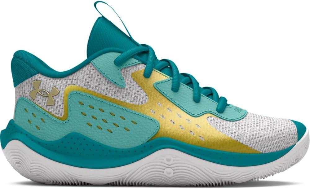 imageUnder Armour UnisexChild Pre School Jet 23103 Distant GrayCircuit TealMetallic Gold