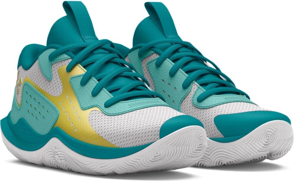 imageUnder Armour UnisexChild Pre School Jet 23103 Distant GrayCircuit TealMetallic Gold