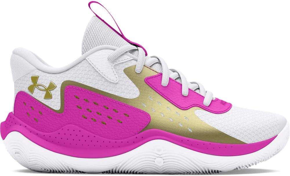 imageUnder Armour UnisexChild Pre School Jet 23105 WhiteVivid MagentaMetallic Gold