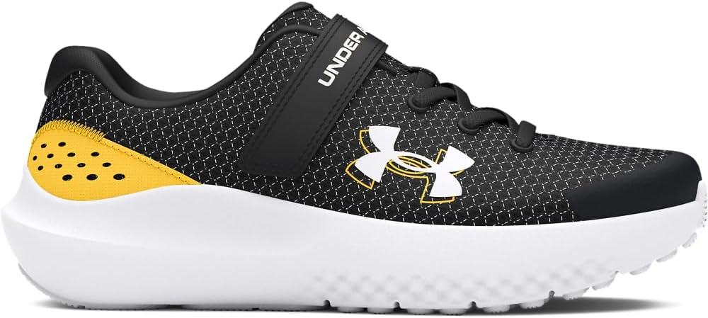 imageUnder Armour UnisexChild Pre School Surge 4 Alternate Closure Running Shoe004 BlackTaxiWhite