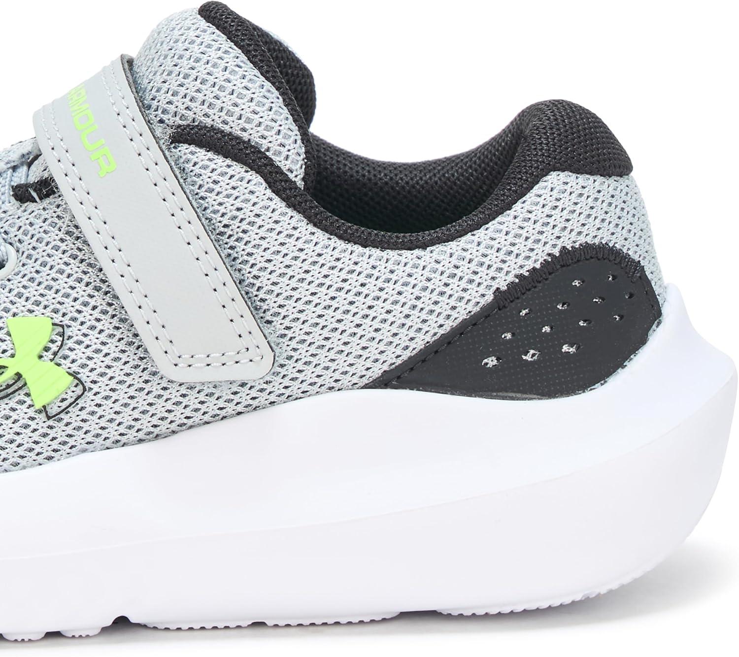 imageUnder Armour UnisexChild Pre School Surge 4 Alternate Closure Running Shoe012 Mod GrayBlackHyper Green
