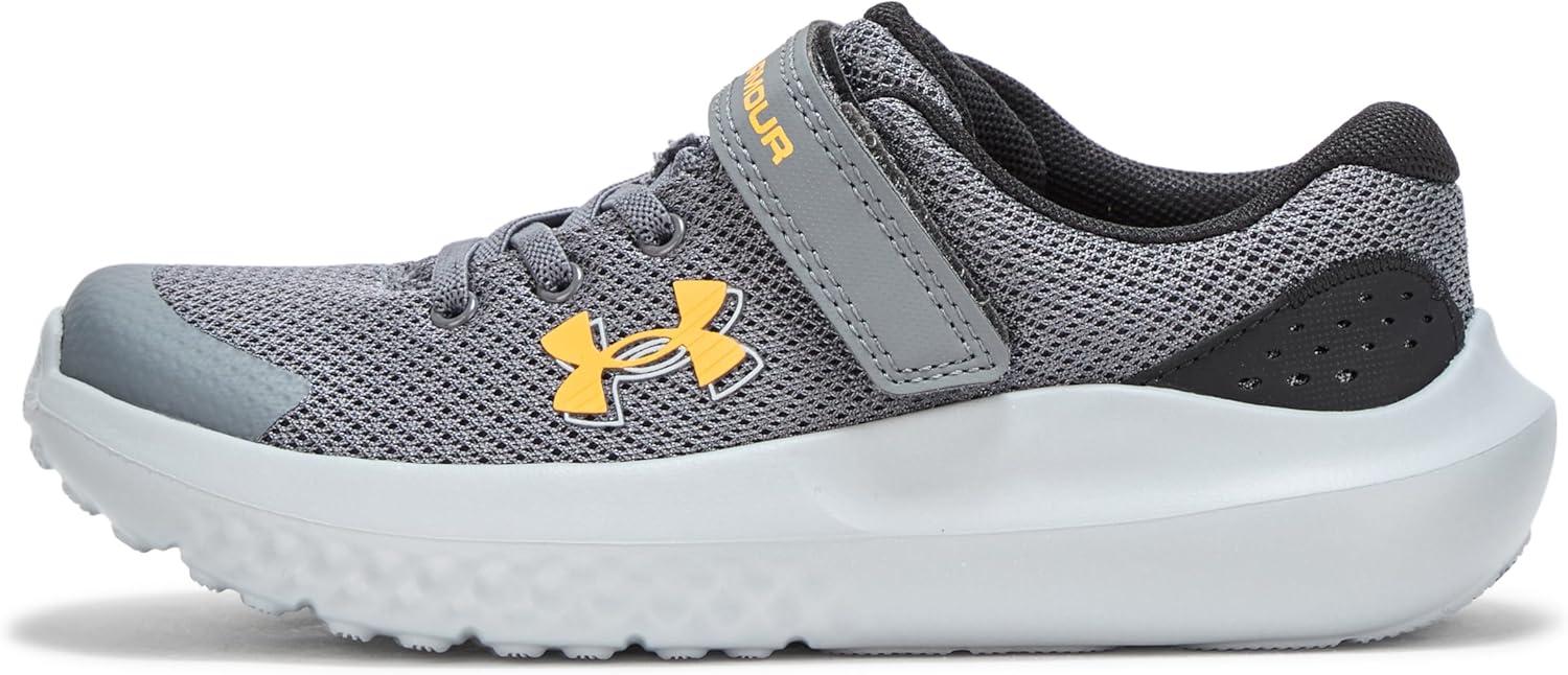 imageUnder Armour UnisexChild Pre School Surge 4 Alternate Closure Running Shoe025 CastlerockBlackCampus Gold