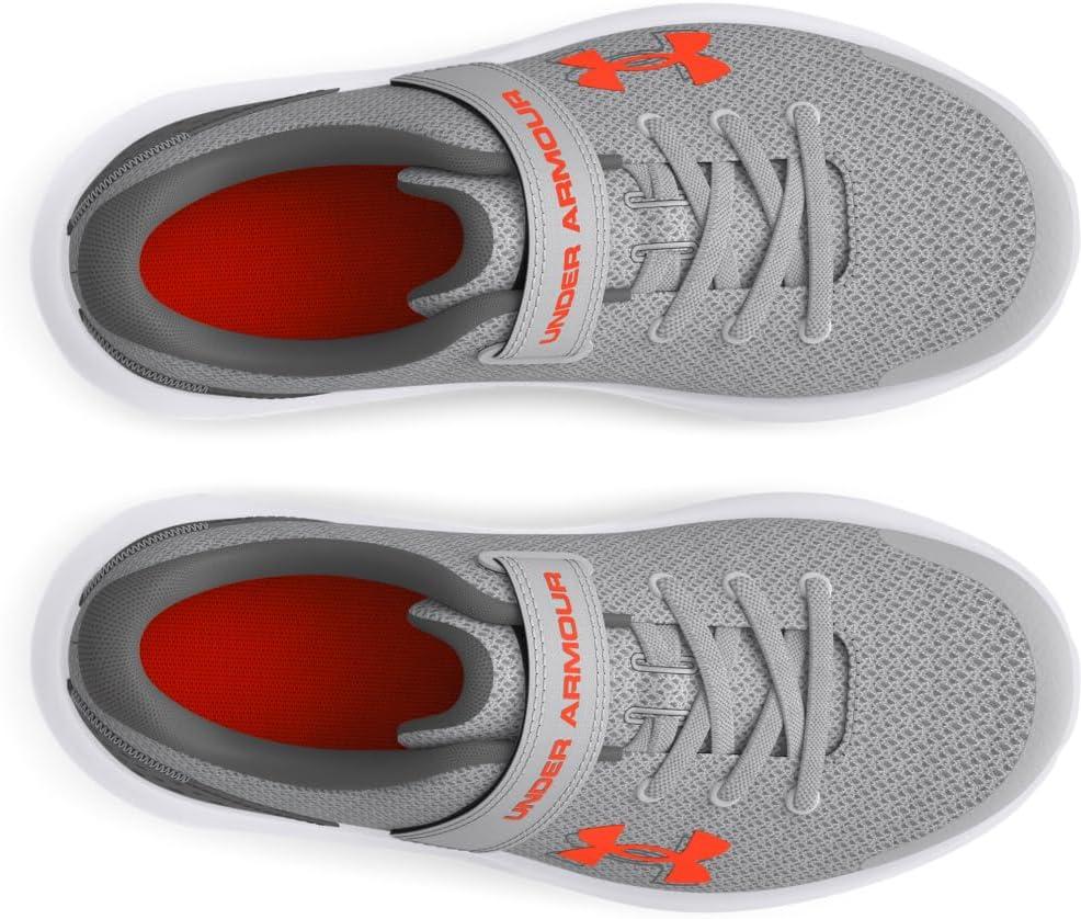 imageUnder Armour UnisexChild Pre School Surge 4 Alternate Closure Running Shoe100 Mod GrayCastlerockPhoenix Fire